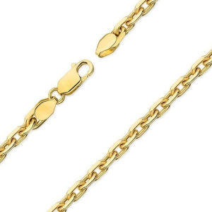 Złoty męski łańcuszek splot kuty Ankier Pełny 7mm waga 100-120 gram